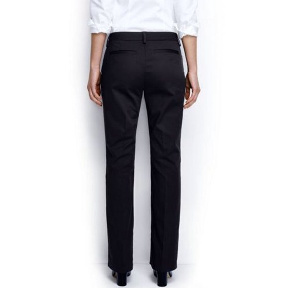 NWT LANDS' END CASUAL STRAIGHT FIT STRAIGHT LEG CHINO PANTS BLACK 32W - Picture 2 of 5